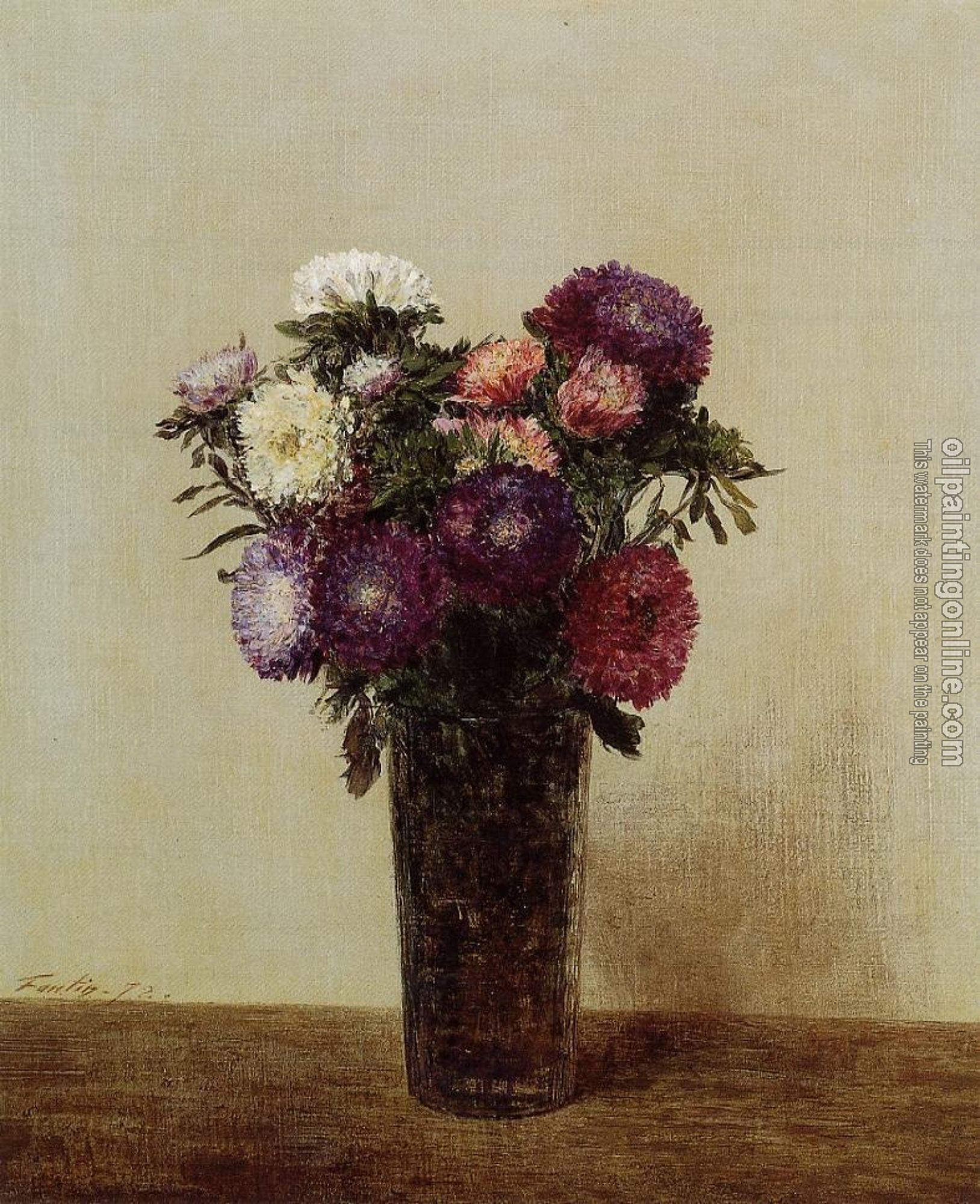 Fantin-Latour, Henri - Vase of Flowers Queens Daisies